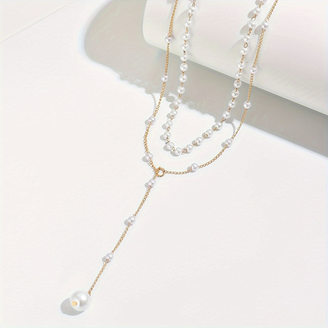 Magnolia | Double Layer Y-Lariat Necklace