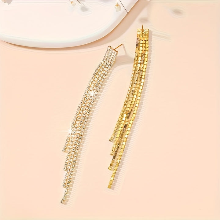 Aureline | Rhinestone Fringe Earrings
