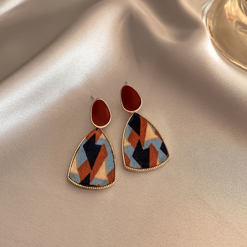 Leonora | Vintage Wine Red &amp; Faux Pearl Stud Earrings Set