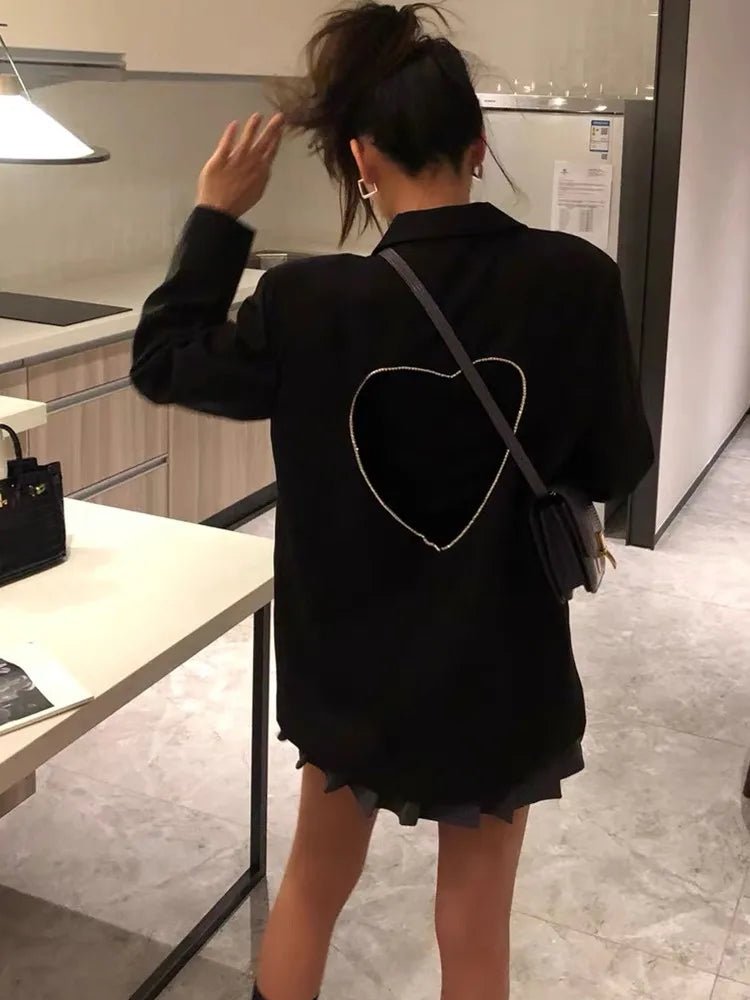 Daphne | Cut - out Heart Blazer in first_variant_option1 | Elegant Women&