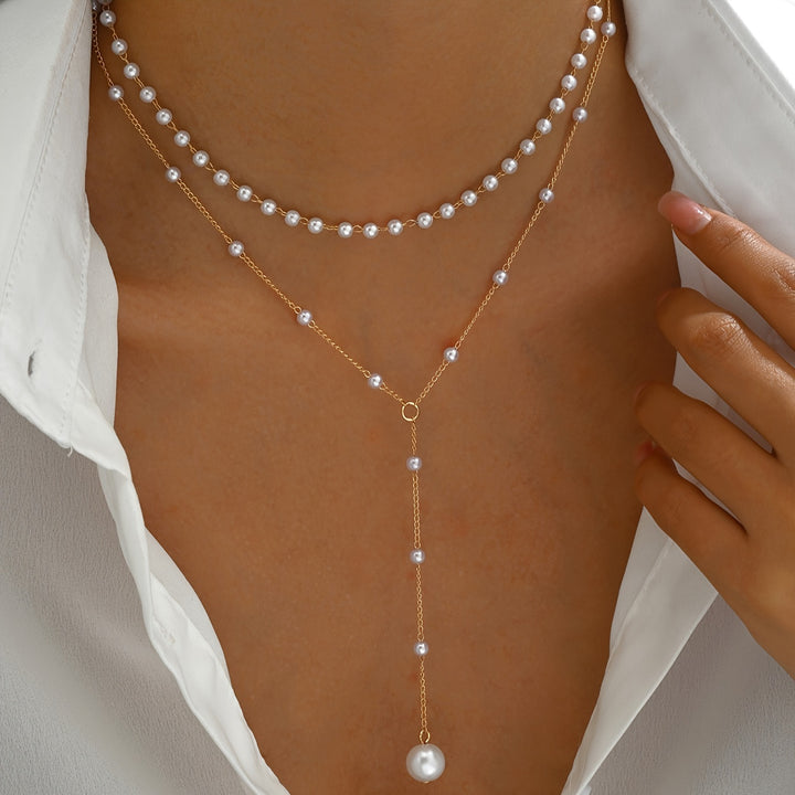 Magnolia | Double Layer Y-Lariat Necklace