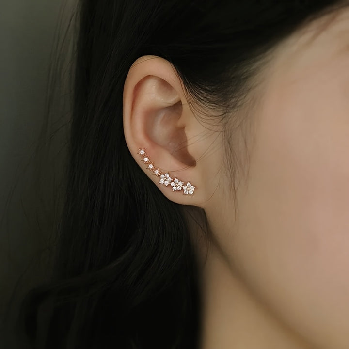 Azalea | Flower Ear Climber Earrings