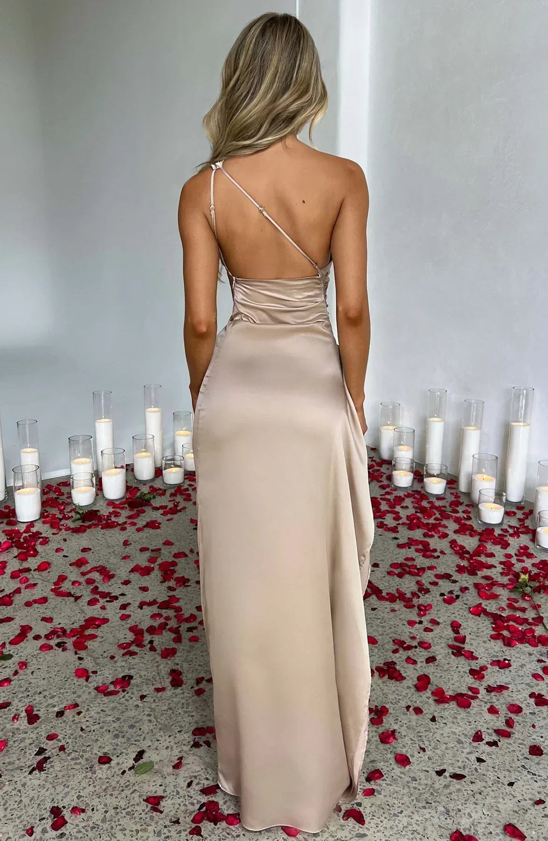 Delphi | Drape Satin Gown in first_variant_option1 | Elegant Women&