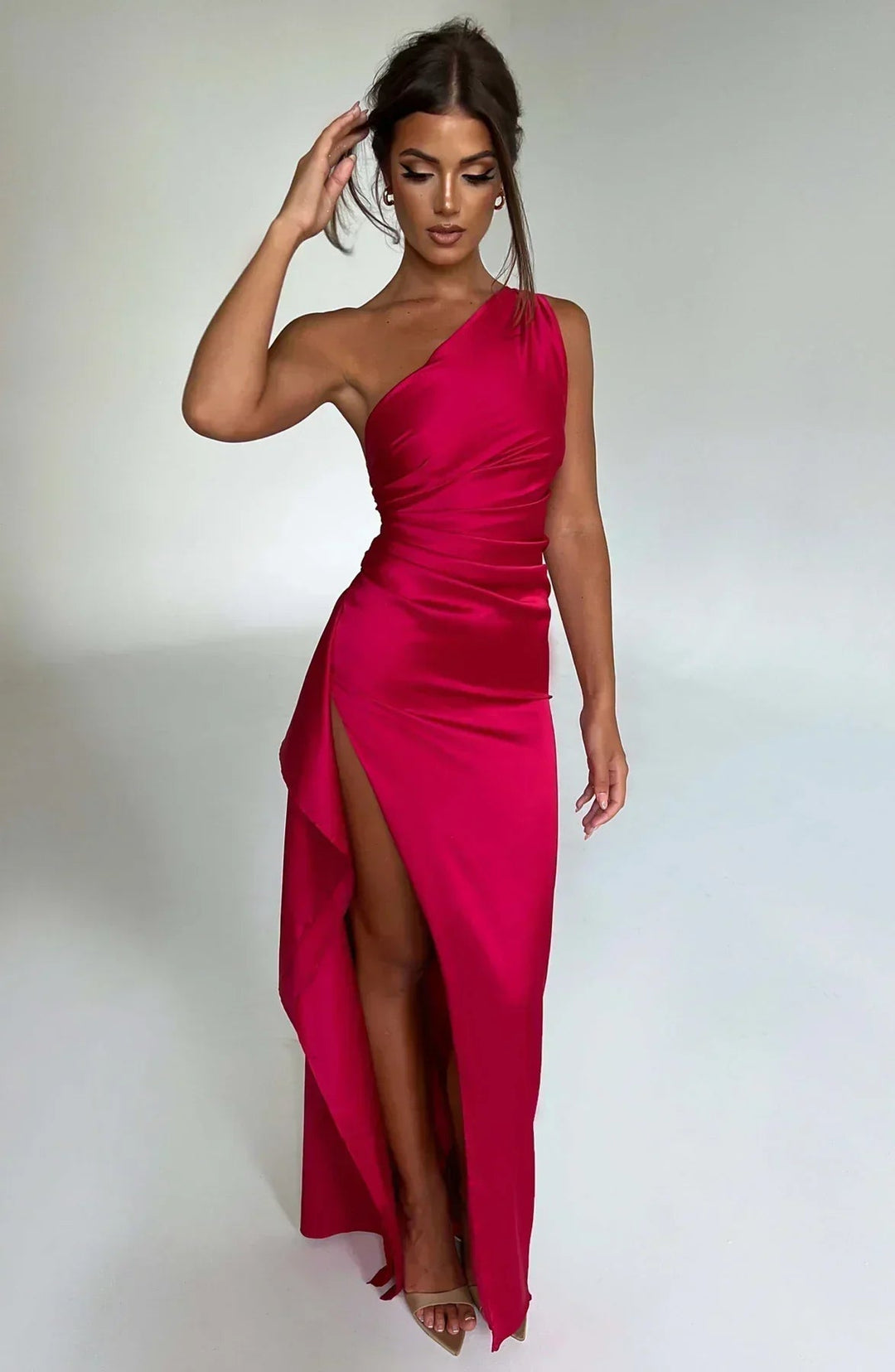 Delphi | Drape Satin Gown in first_variant_option1 | Elegant Women&