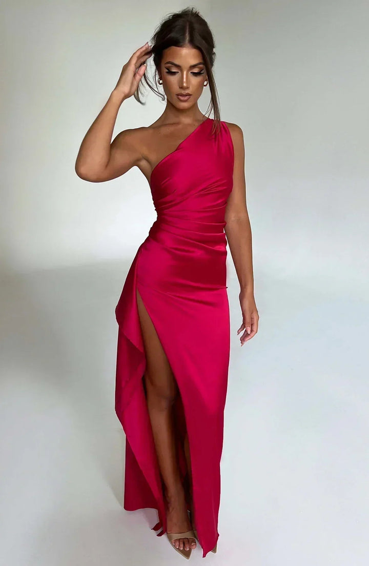 Delphi | Drape Satin Gown in first_variant_option1 | Elegant Women&