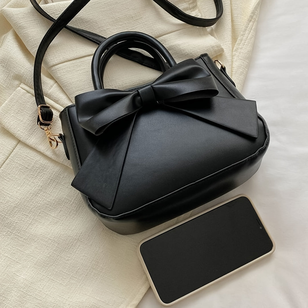 Bella | Bow Accent Structured Handbag