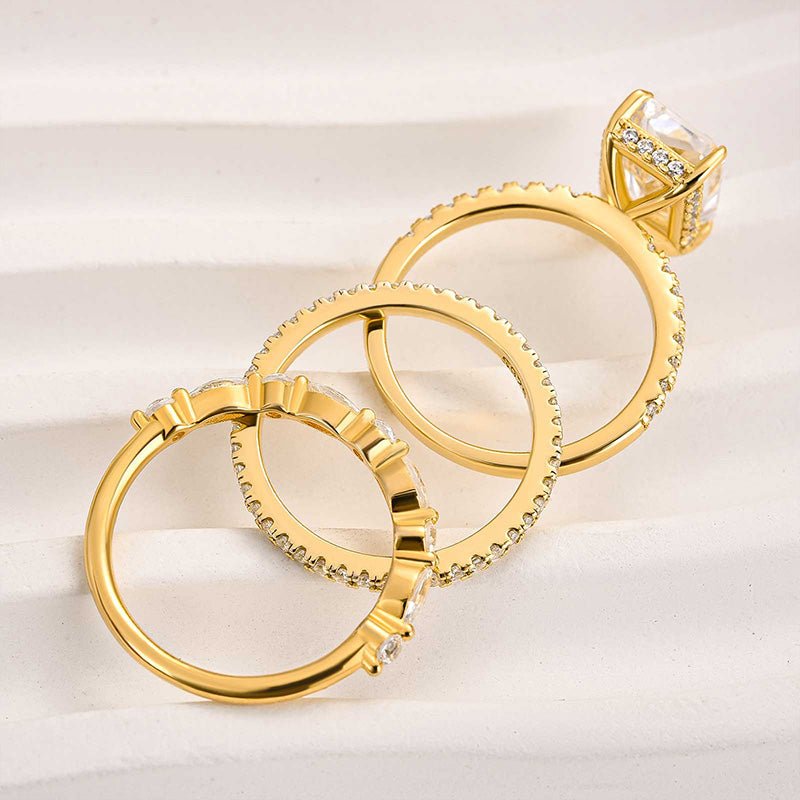 Ealhswith | Sparkling Eternity Ring Trio in first_variant_option1 | Elegant Women&