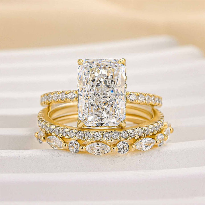 Ealhswith | Sparkling Eternity Ring Trio in first_variant_option1 | Elegant Women&