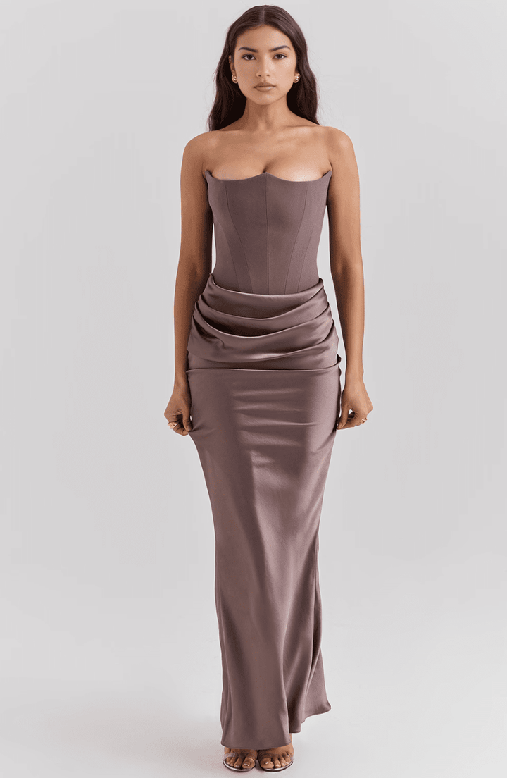 Eden | Polished Satin Gown in first_variant_option1 | Elegant Women&