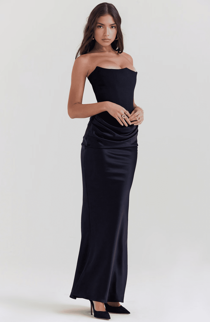 Eden | Polished Satin Gown in first_variant_option1 | Elegant Women&