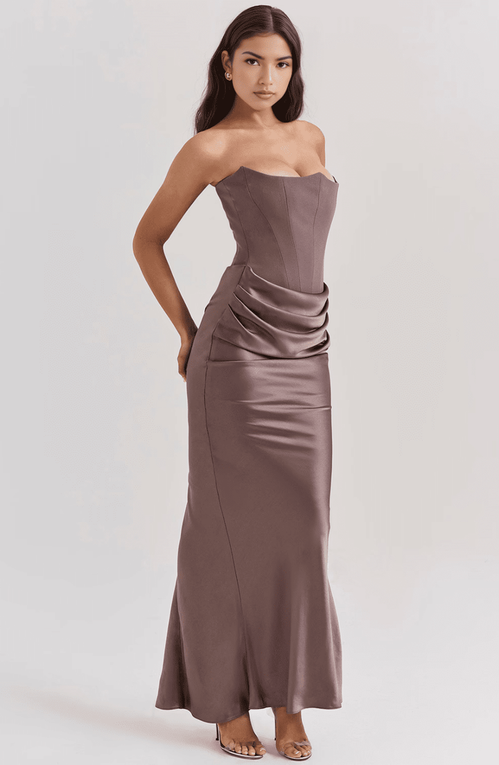 Eden | Polished Satin Gown in first_variant_option1 | Elegant Women&