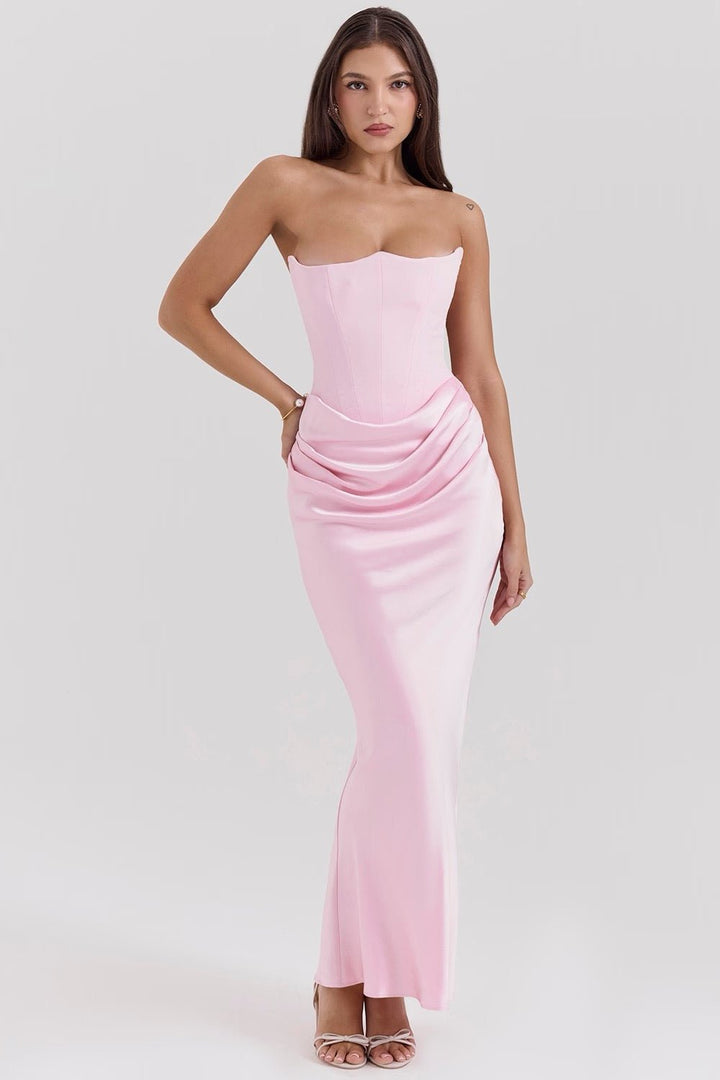 Eden | Polished Satin Gown in first_variant_option1 | Elegant Women&