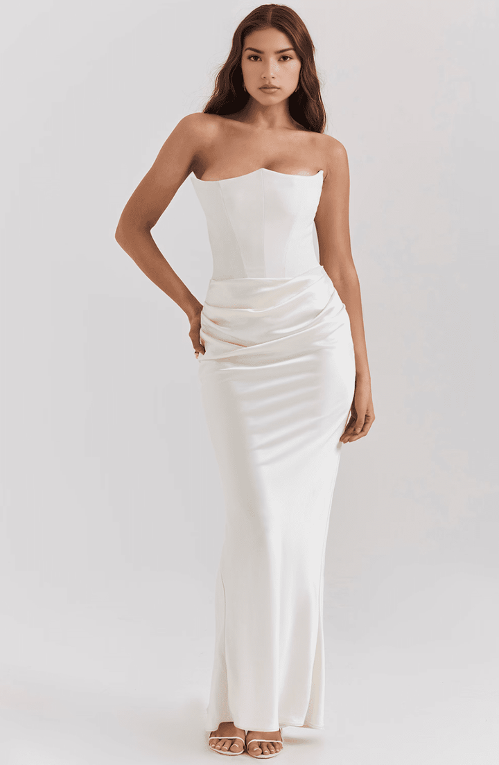 Eden | Polished Satin Gown in first_variant_option1 | Elegant Women&