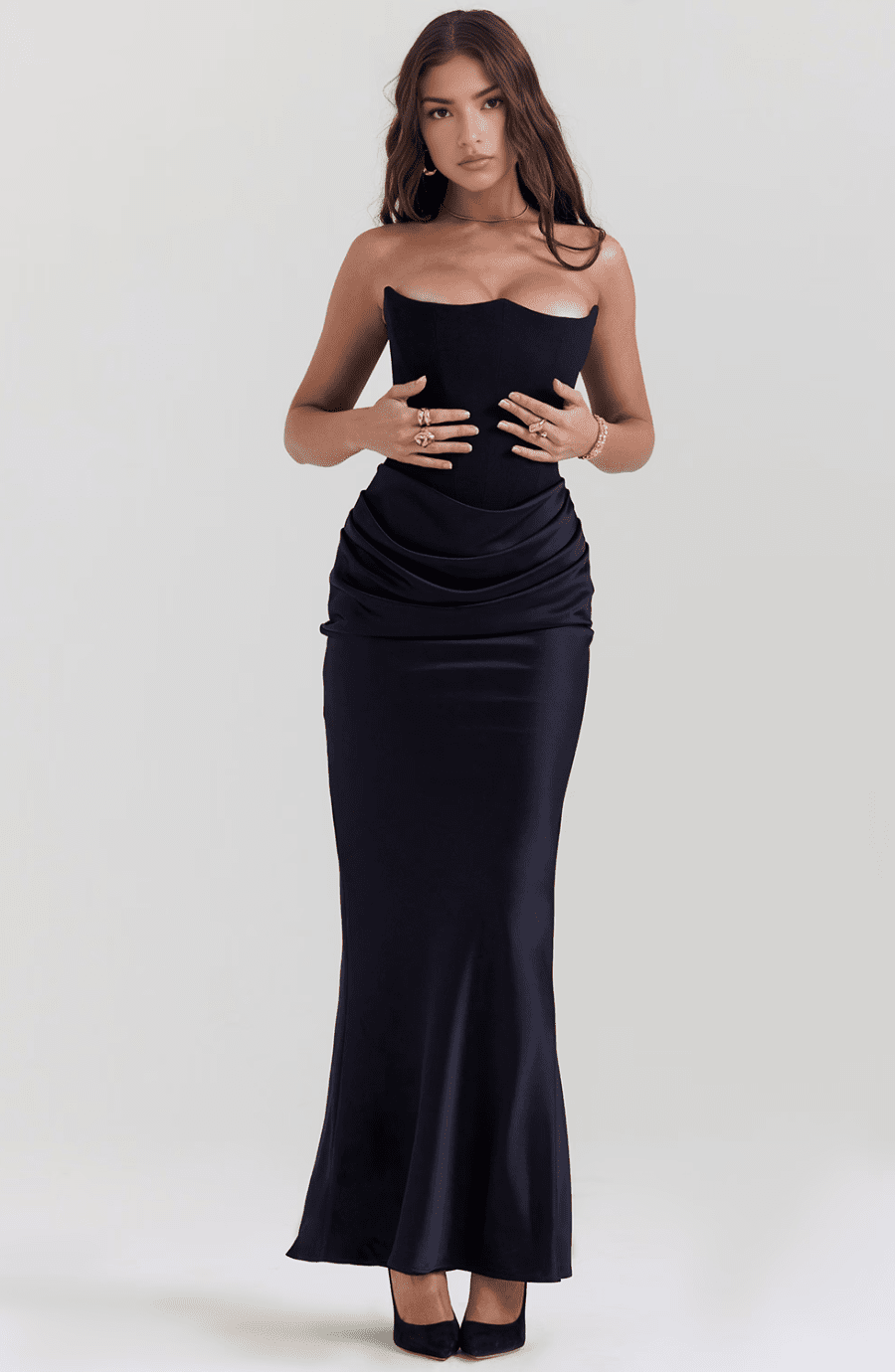 Eden | Polished Satin Gown in first_variant_option1 | Elegant Women&
