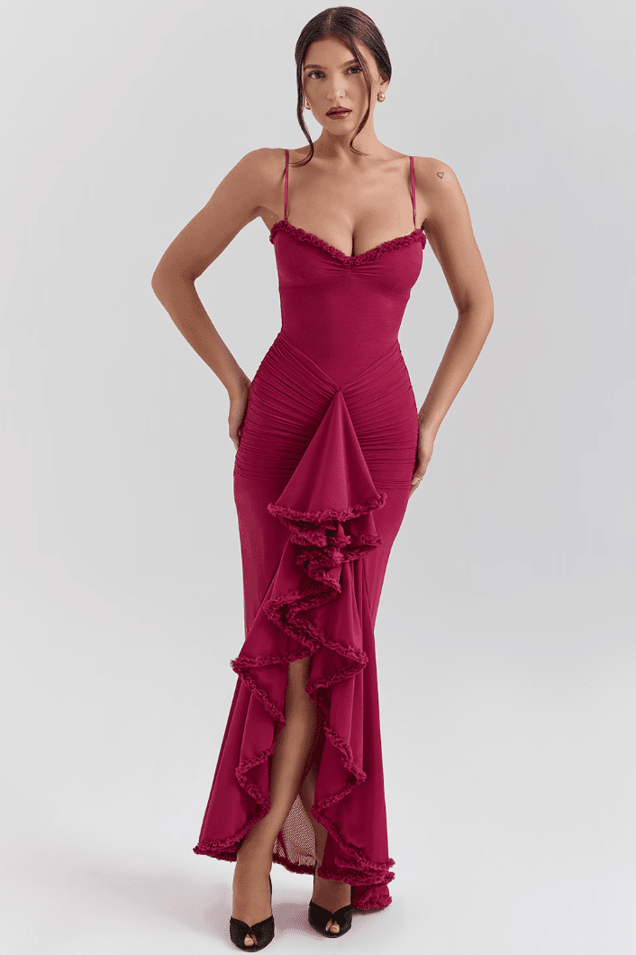 Edith | Charming Ruffled Gown in first_variant_option1 | Elegant Women&