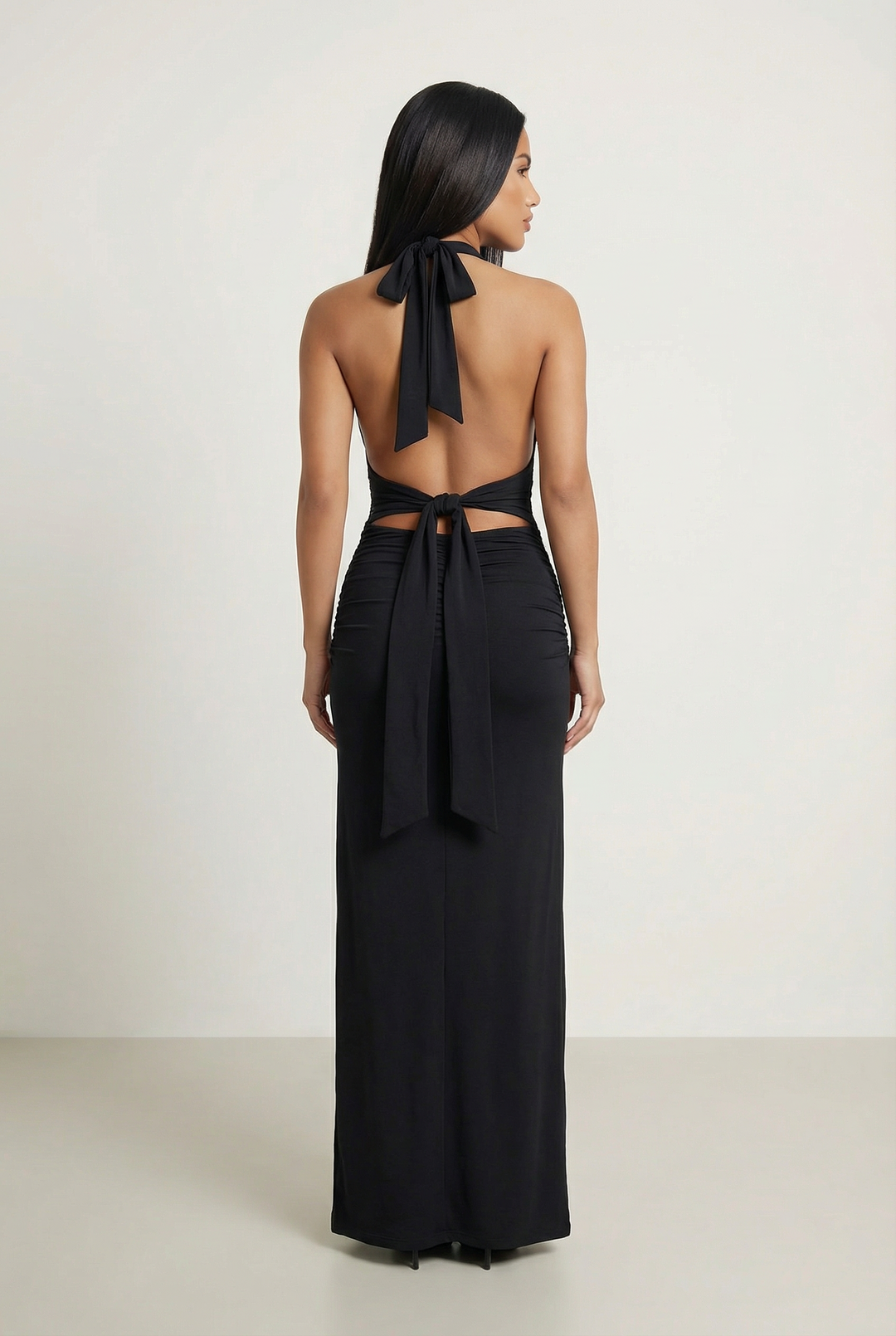 Amara | Halter Neck Maxi Dress