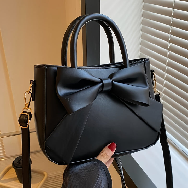 Bella | Bow Accent Structured Handbag