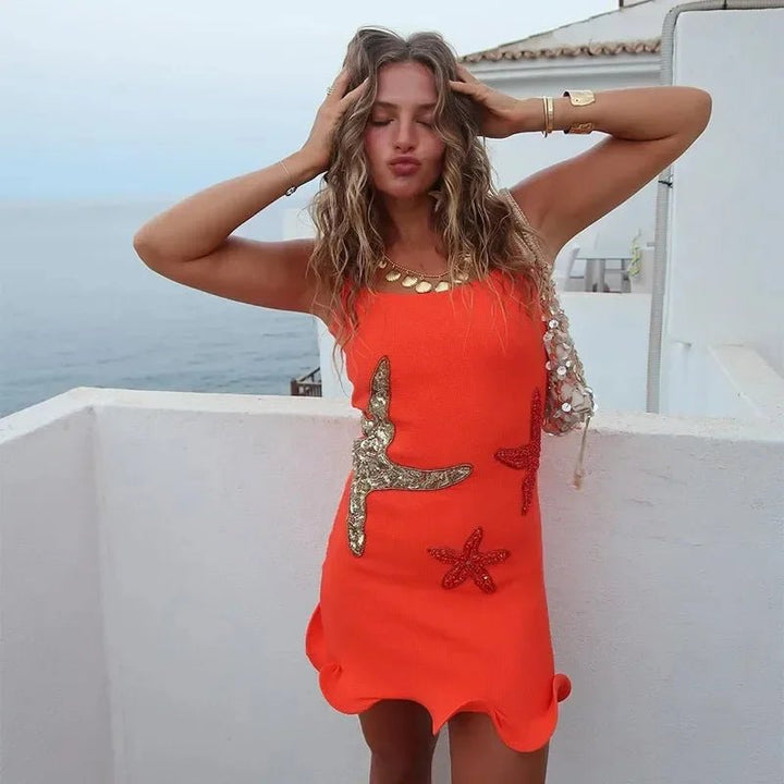 Eliana | Vibrant Embellished Dress in first_variant_option1 | Elegant Women&