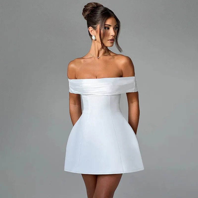 Elora | Elegant Off - shoulder Dress in first_variant_option1 | Elegant Women&