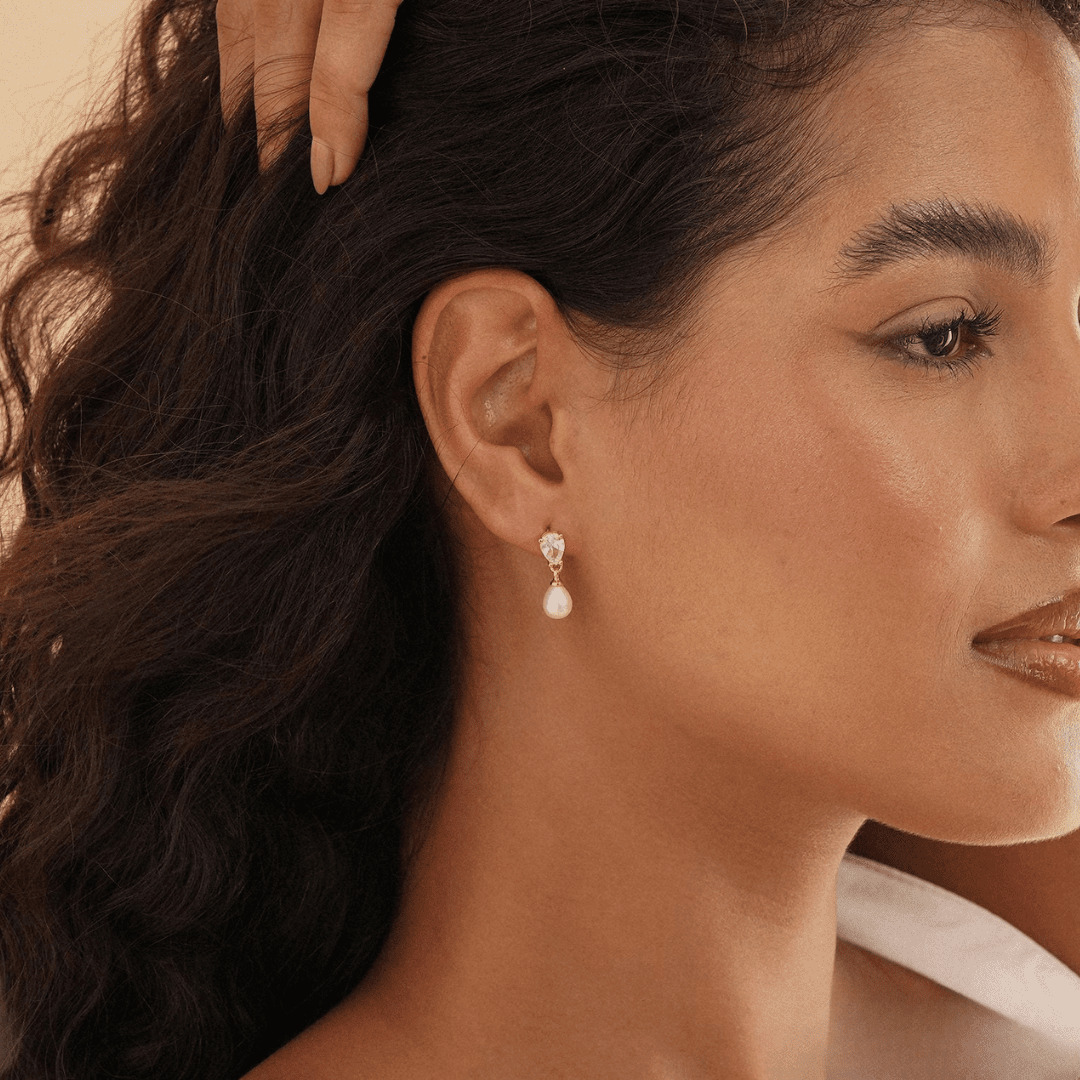 Elowen Pearl Earrings in first_variant_option1 | Elegant Women&