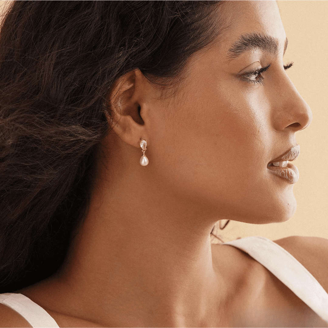 Elowen Pearl Earrings in first_variant_option1 | Elegant Women&