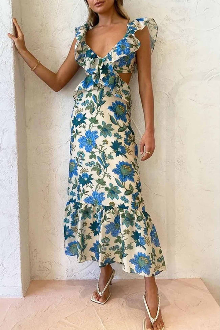 Ember | Floral Ruffle Dress in first_variant_option1 | Elegant Women&