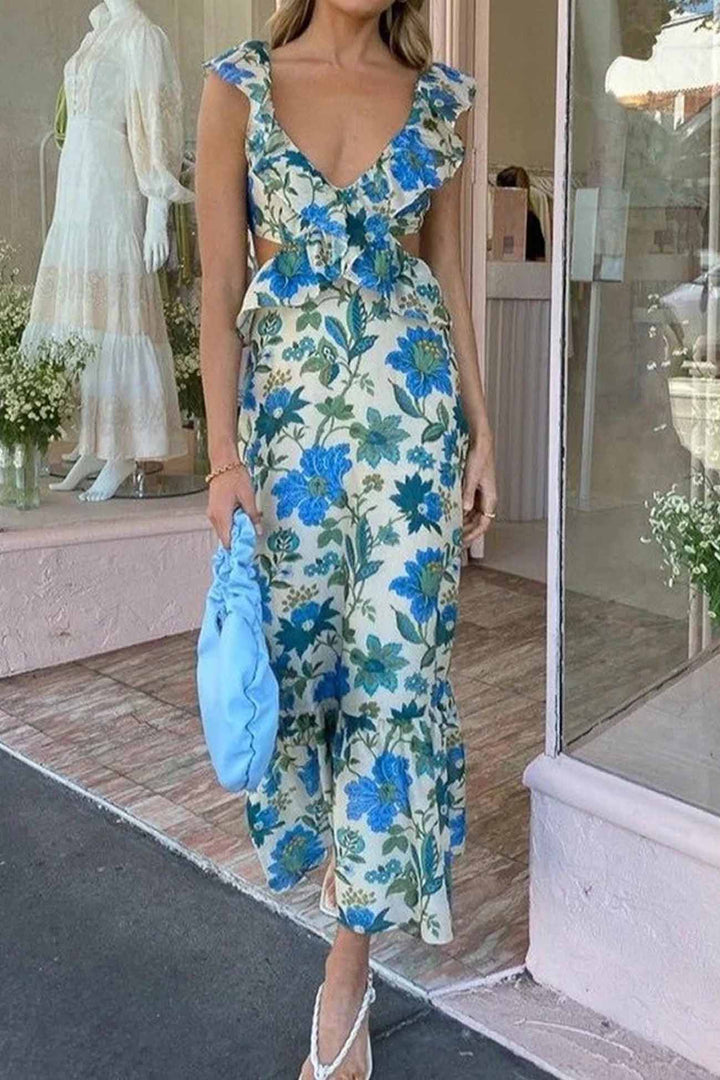 Ember | Floral Ruffle Dress in first_variant_option1 | Elegant Women&