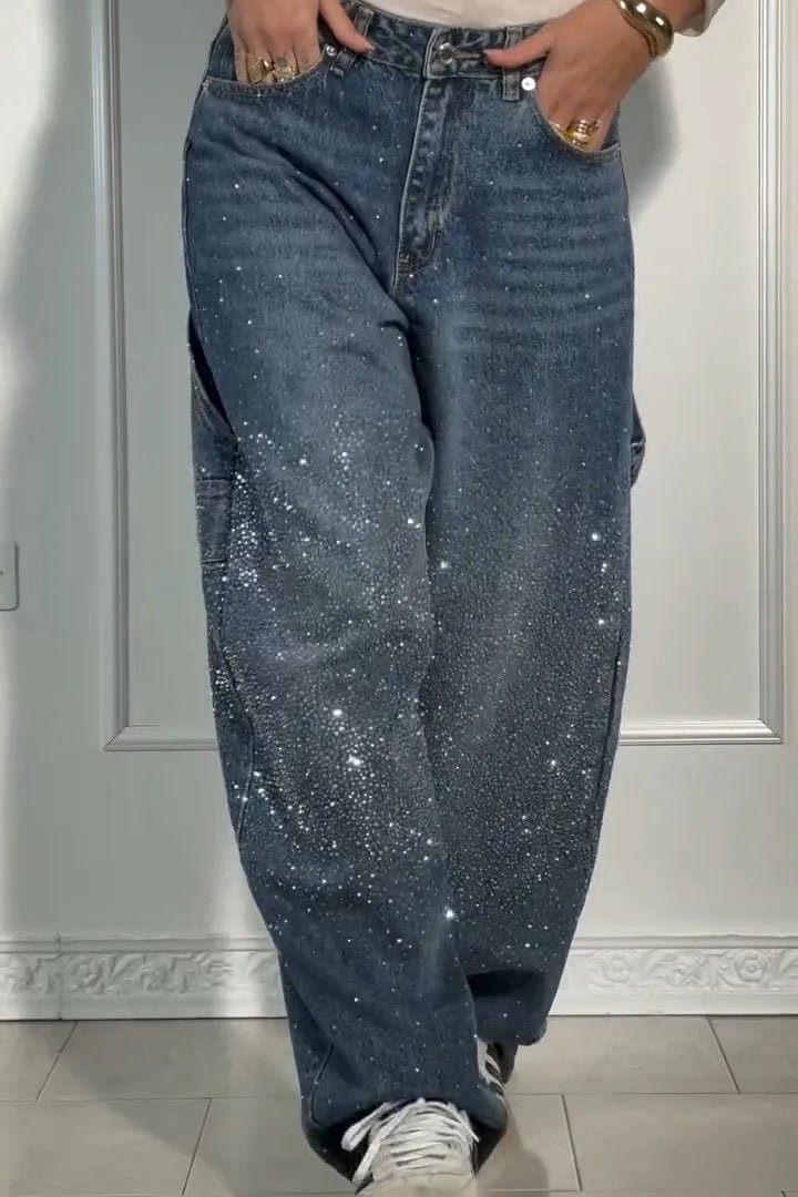 Emersyn | Oversized Sparkly Denim in first_variant_option1 | Elegant Women's Dress - Maeve The Label
