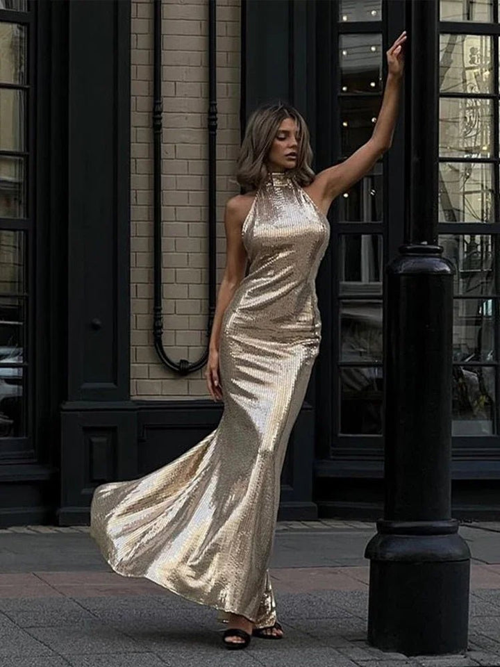 Estrella | Radiant Metallic Dress in first_variant_option1 | Elegant Women&