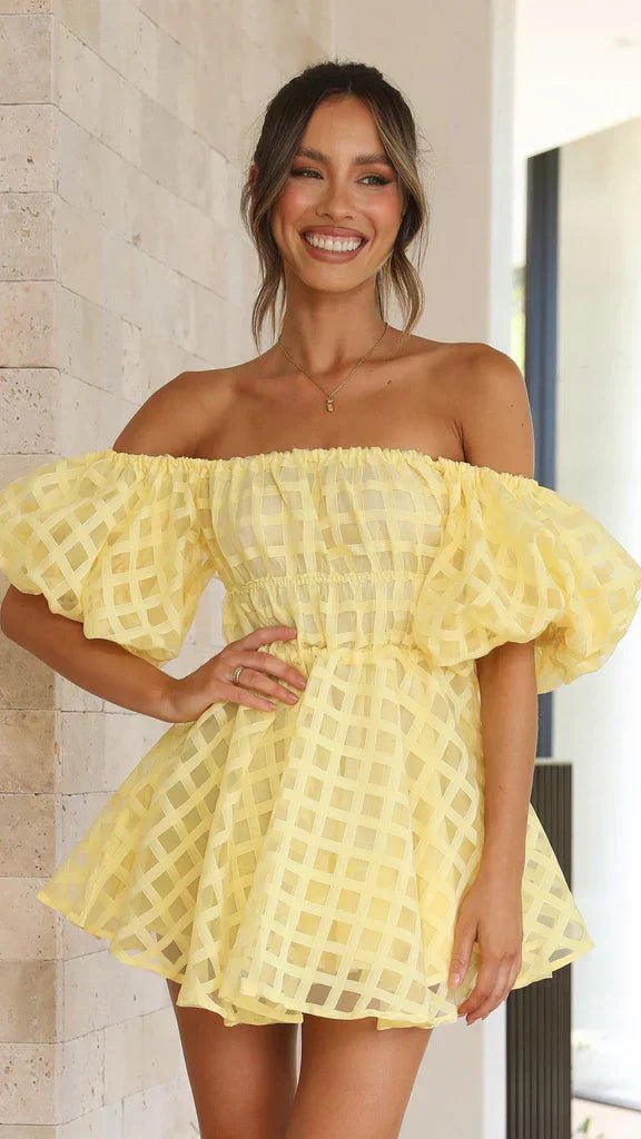 Eve | Puffy Mini Dress in first_variant_option1 | Elegant Women&