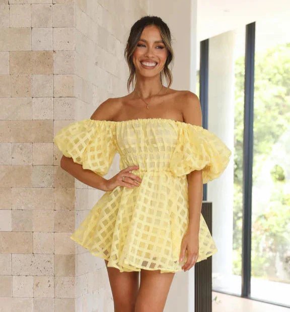 Eve | Puffy Mini Dress in first_variant_option1 | Elegant Women&