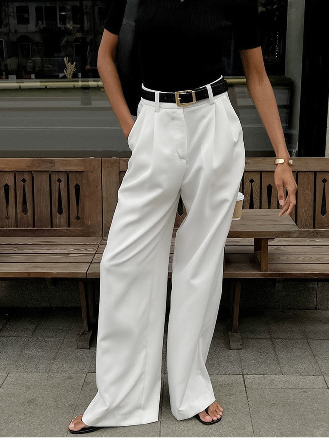 Evie | Wide Leg Pants in first_variant_option1 | Elegant Women&