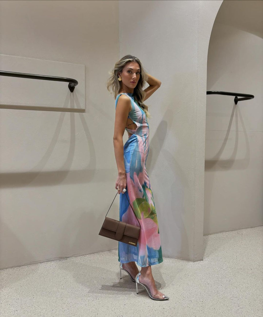Fallon | Tropical Fitted Dress in first_variant_option1 | Elegant Women's Dress - Maeve The Label