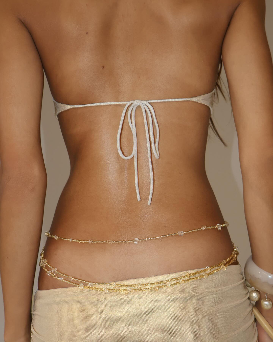 Dagfinn Halter Floral Backless Maxi Dress In Gold