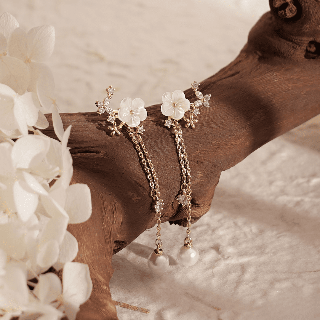 Fleuria Pearl Earrings in first_variant_option1 | Elegant Women&