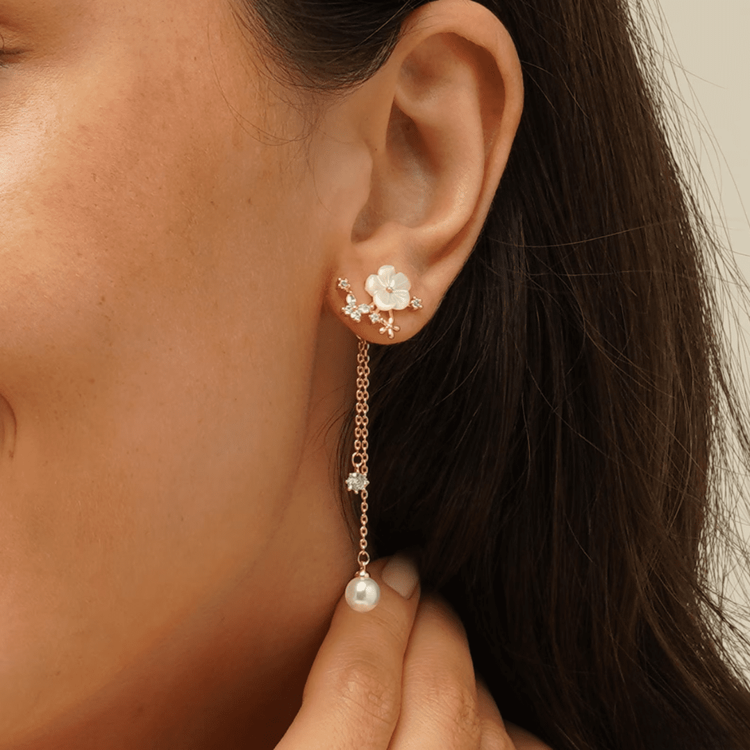 Fleuria Pearl Earrings in first_variant_option1 | Elegant Women&