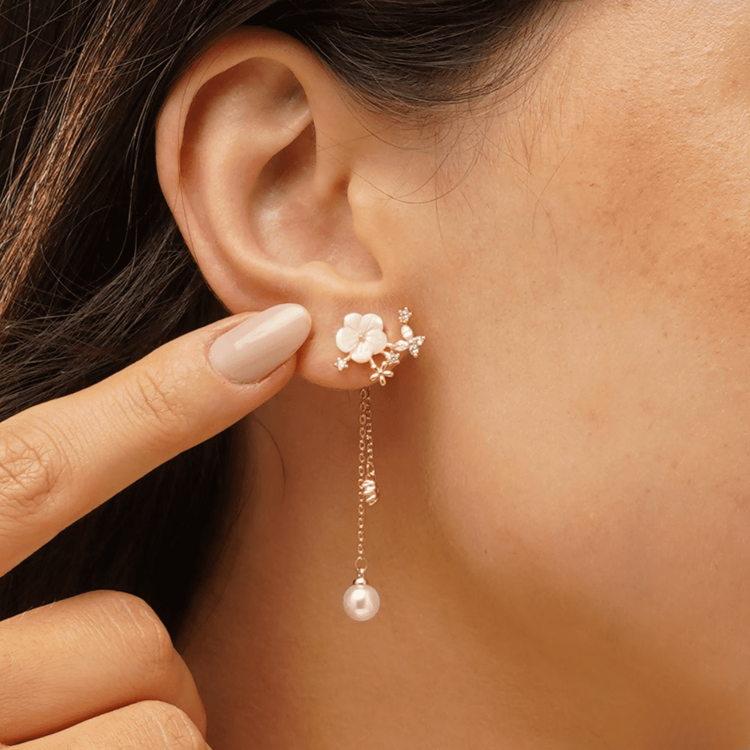 Fleuria Pearl Earrings in first_variant_option1 | Elegant Women&