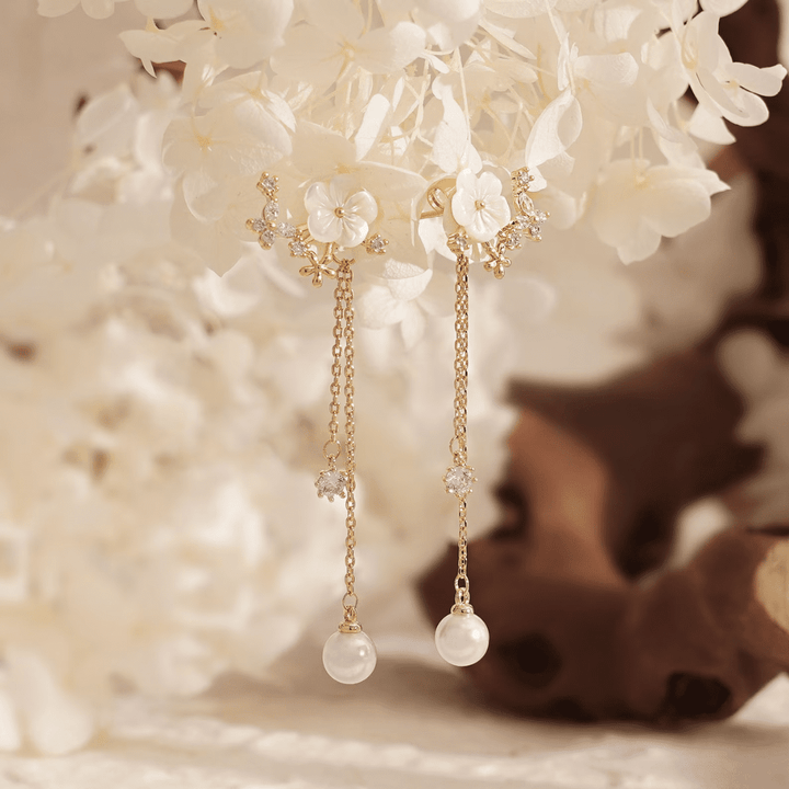 Fleuria Pearl Earrings in first_variant_option1 | Elegant Women&
