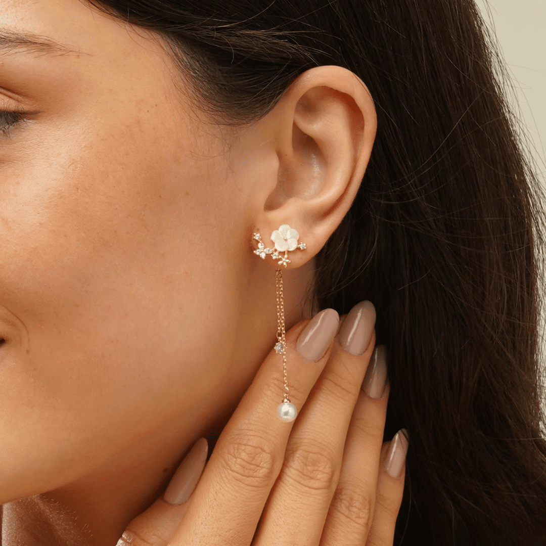 Fleuria Pearl Earrings in first_variant_option1 | Elegant Women&