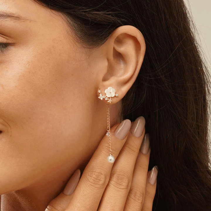 Fleuria Pearl Earrings in first_variant_option1 | Elegant Women&