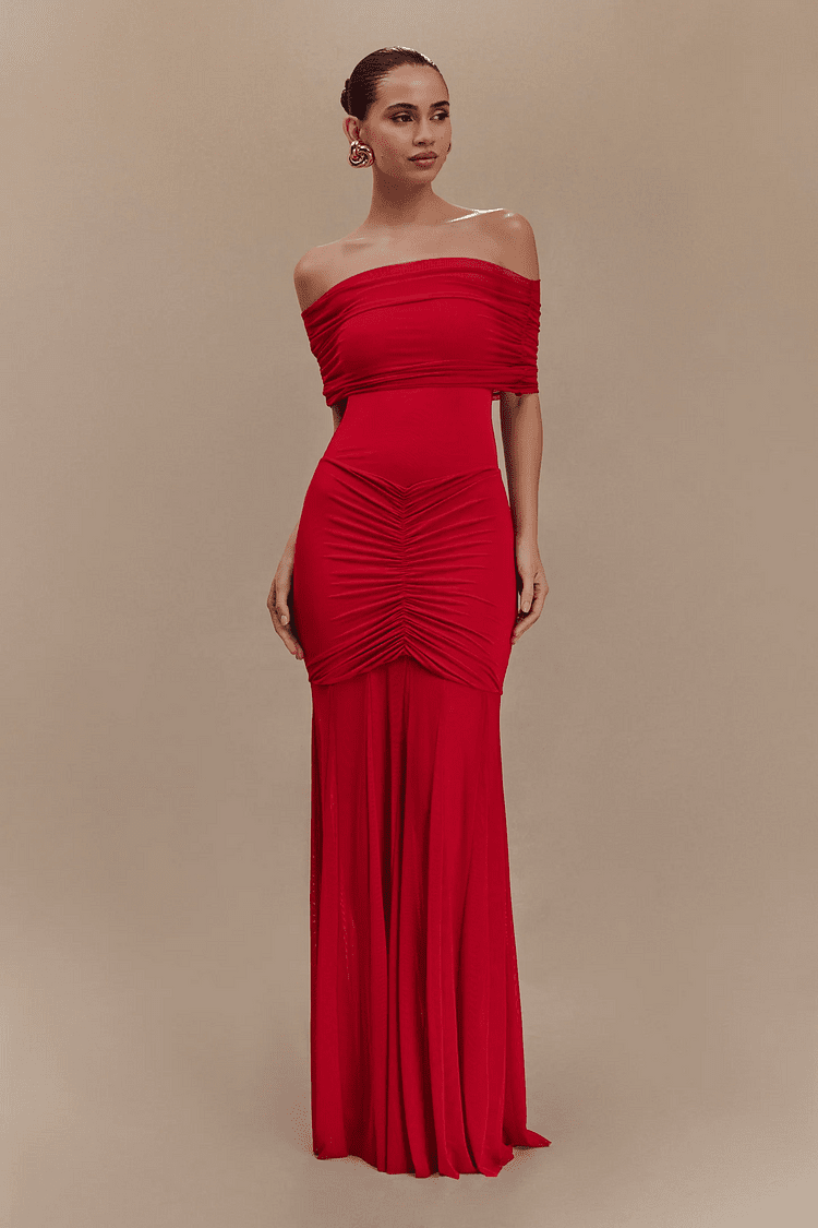 Flora | Elegant Draped Gown in first_variant_option1 | Elegant Women&