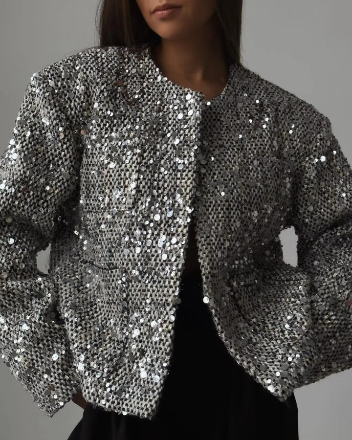 Georgia | Glamorous Sequin Jacket in first_variant_option1 | Elegant Women&