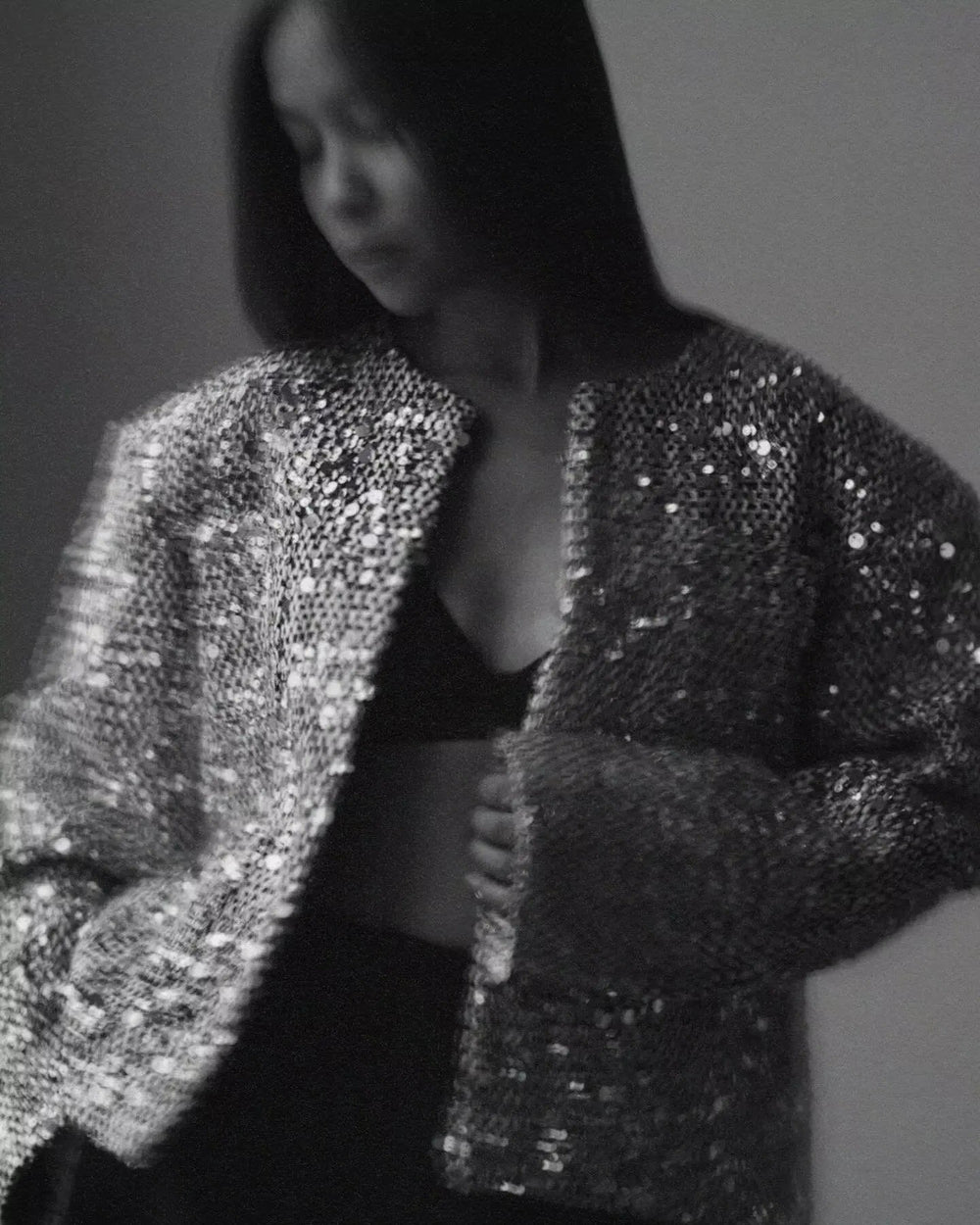 Georgia | Glamorous Sequin Jacket in first_variant_option1 | Elegant Women's Dress - Maeve The Label