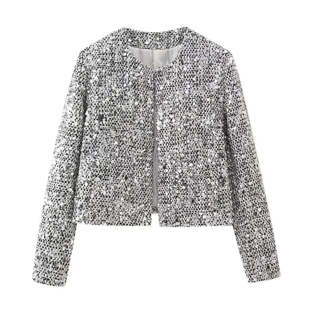 Georgia | Glamorous Sequin Jacket in first_variant_option1 | Elegant Women&