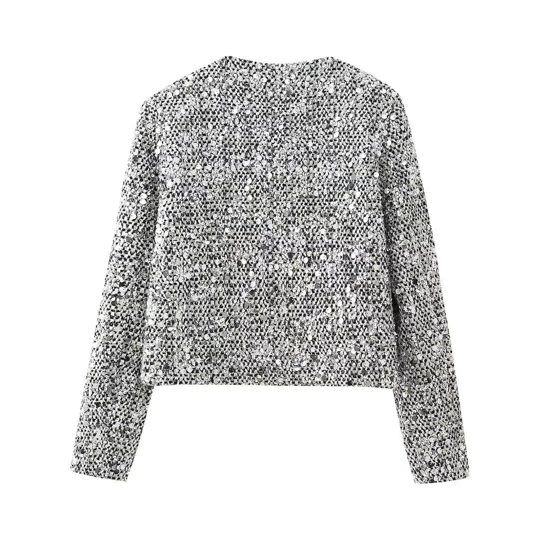 Georgia | Glamorous Sequin Jacket in first_variant_option1 | Elegant Women&