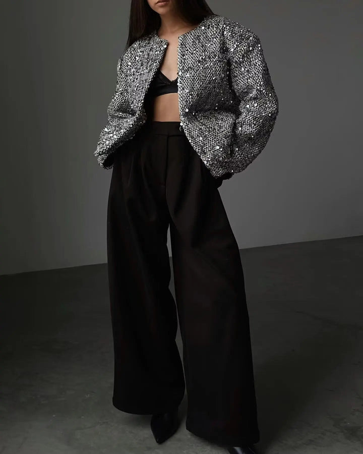 Georgia | Glamorous Sequin Jacket in first_variant_option1 | Elegant Women&