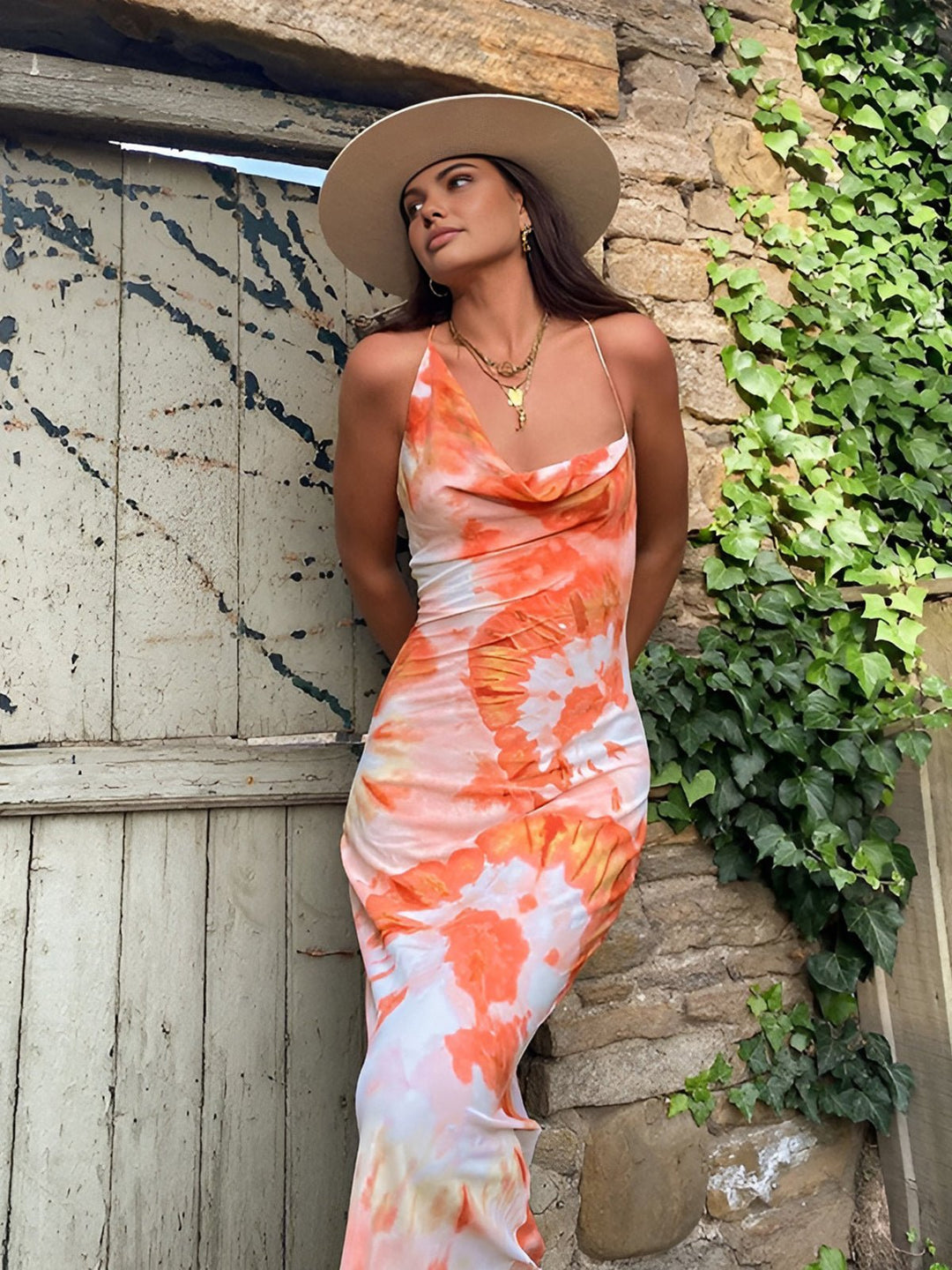 Gretha | Tropical Maxi Dress in first_variant_option1 | Elegant Women&
