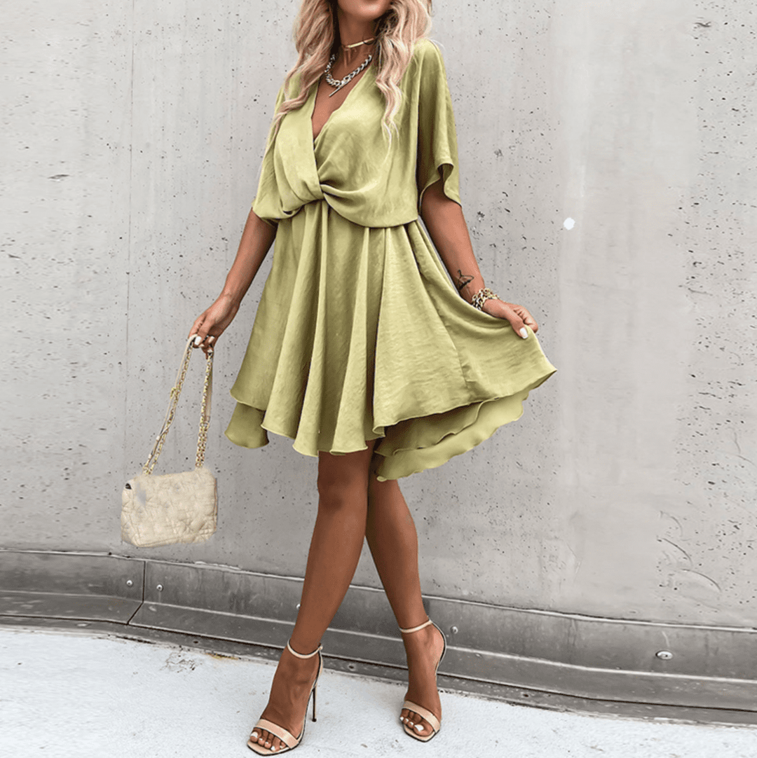 Gretha | Twist Mini Dress in first_variant_option1 | Elegant Women&