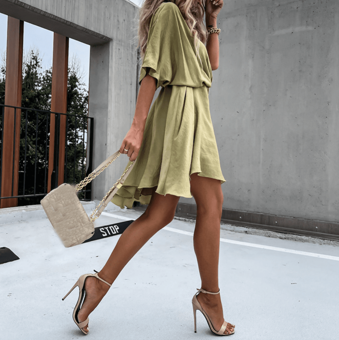 Gretha | Twist Mini Dress in first_variant_option1 | Elegant Women&