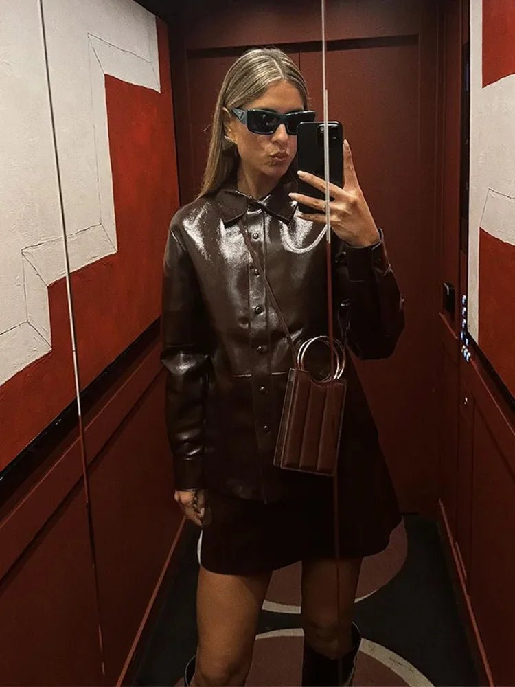 Harmoni | Sophisticated Leather Set in first_variant_option1 | Elegant Women&